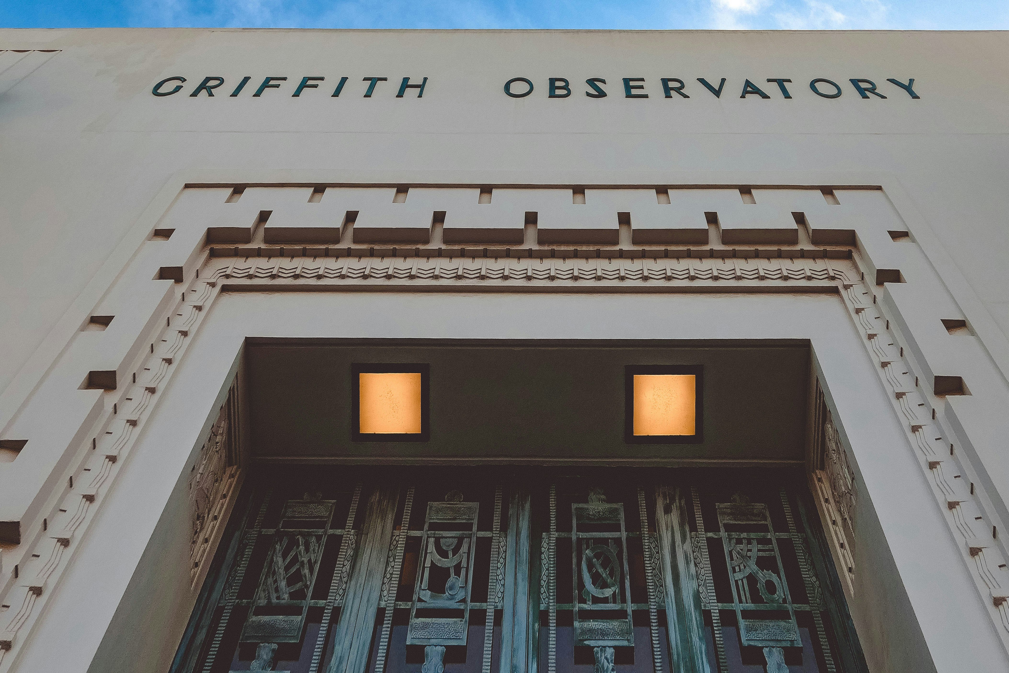 low-angle photography of Griffith Observatory building
